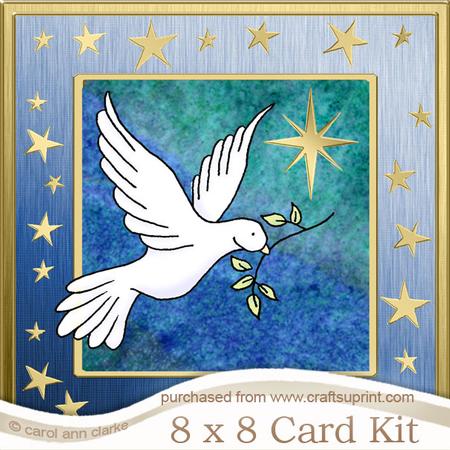 8 x 8 Xmas Dove Kit with 3D Decoupage