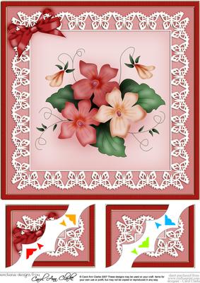 8 x 8 Pretty Viola Scalloped Corner Topper