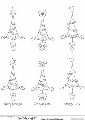 Fun & Funky Xmas Trees Digi Stamps