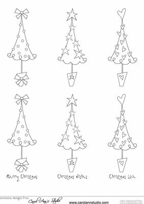 Fun & Funky Xmas Trees Digi Stamps