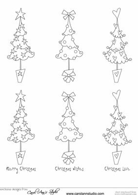Fun & Funky Xmas Trees Digi Stamps
