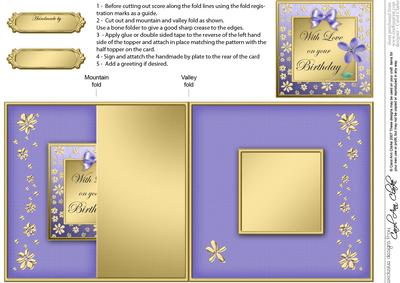 Floral Elegance Birthday No-hole Fold Back Card