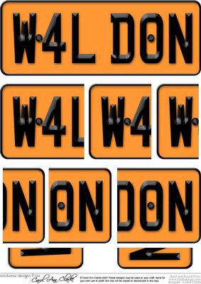 Well Done Novelty Number Plate with Side Stacker