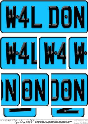 Well Done Novelty Number Plate with Side Stacker