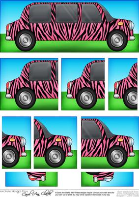 Dl Zebra Stripe Stretch Limousine with Side Stacker Topper