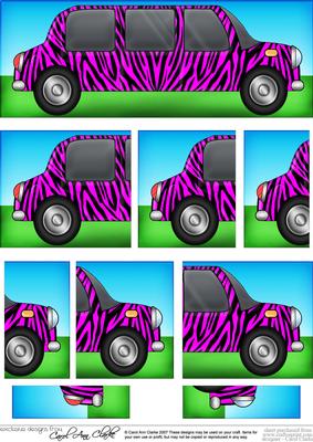 Dl Zebra Stripe Stretch Limousine with Side Stacker Topper
