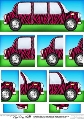 Dl Zebra Stripe Stretch Limousine with Side Stacker Topper