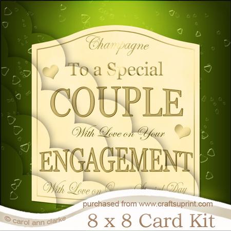 8x8 Engagement Champers Label Scalloped Corner Kit