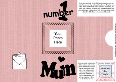 Add a Photo Number 1 Mum with Easy Fold Frame