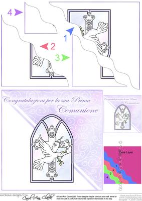 Italian First Communion Wavy Corner Side Stacker Topper