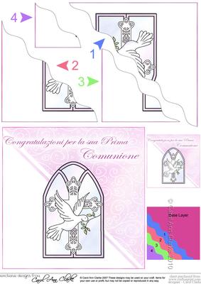 Italian First Communion Wavy Corner Side Stacker Topper