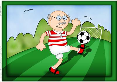 A4 Bert Loves Football Card Topper