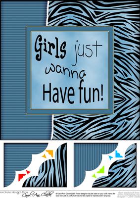8 x 8 Fun and Funky Animal Print Scalloped Corner Topper