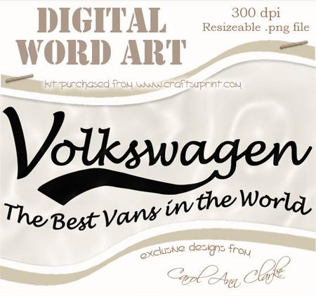Volkswagen Digi Stamp Word Art