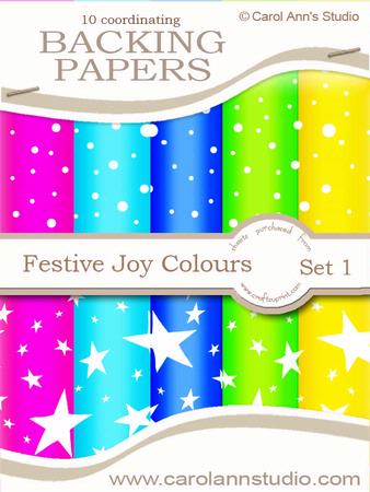 Festive Snow & Stars in Joy Colours
