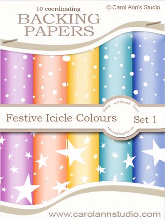 Festive Snow & Stars in Icicle Colours