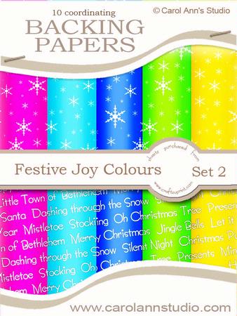 Festive Snowflakes & Text in Joy Colours