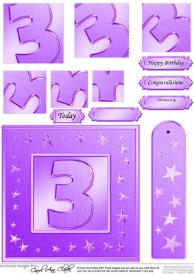 3rd Bright Metallic Age Quick Card with Twisted Pyramage