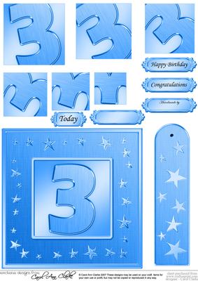 3rd Bright Metallic Age Quick Card with Twisted Pyramage
