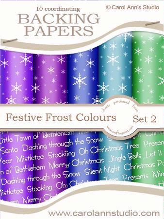 Festive Snowflakes & Text in Frost Colours