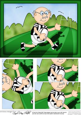 A5 Bert Loves Rugby Pyramage Topper