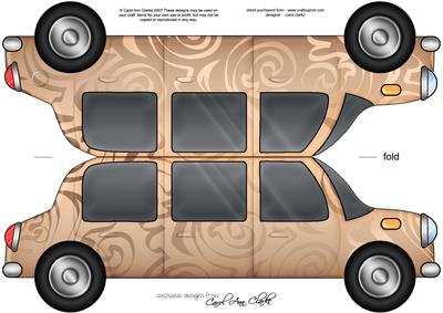 Large Dl Metallic Swirls Stretch Limo Shaped Card