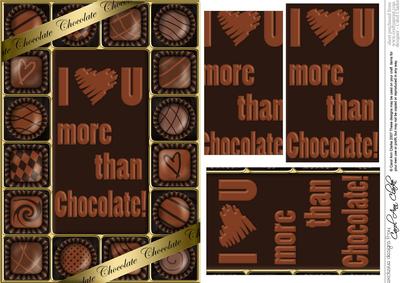 A5 Chocolate Greetings Pyramage Topper