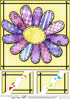 8 x 8 Patchwork Petals Scalloped Corner Topper