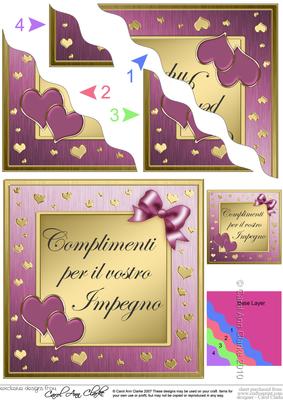 Italian Engagement Congratulations Wavy Corner Side Stacker