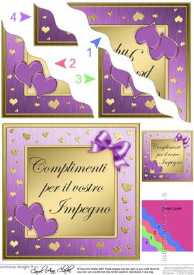 Italian Engagement Congratulations Wavy Corner Side Stacker