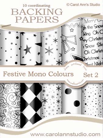 Festive Monochrome Backing Papers