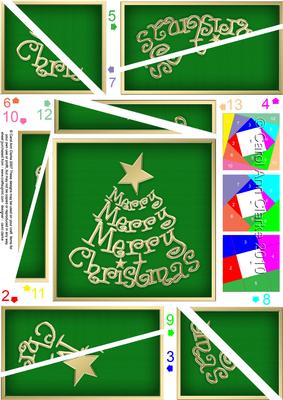 Merry Christmas Tree Twisted Spiral Side Stacker