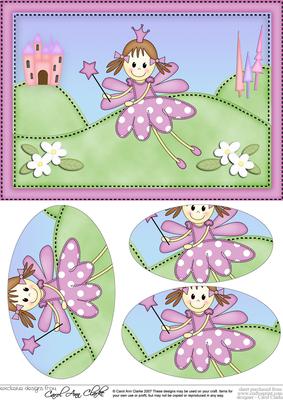 A5 Fairy Twinkletoes Oval Pyramage Topper