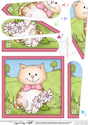 Cute Cat Fan Pyramage Topper
