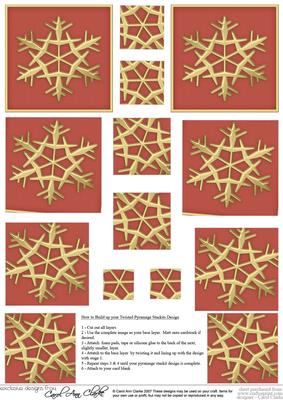 Xmas Snowflake Twisted Pyramage Sheet