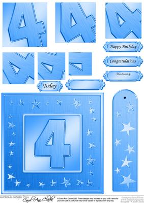 4th Bright Metallic Age Quick Card with Twisted Pyramage