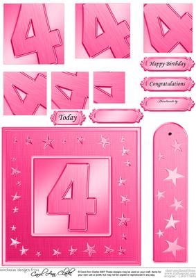 4th Bright Metallic Age Quick Card with Twisted Pyramage