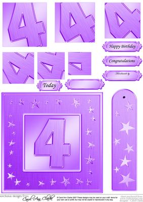 4th Bright Metallic Age Quick Card with Twisted Pyramage