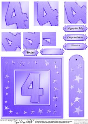 4th Bright Metallic Age Quick Card with Twisted Pyramage
