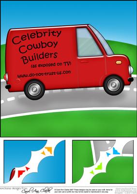 8 x 8 Cowboy Builders Scalloped Corner Topper