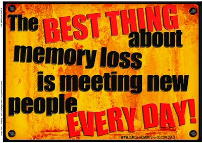 A4 Fun Novelty Senior Moment Saying Card Topper