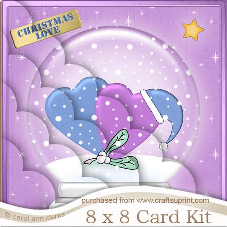 8 x 8 Xmas Love Snowglobe Scalloped Corner Kit