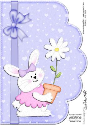 A4 Little Bunny Felties Scalloped Edge