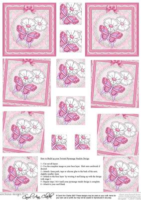 Fluttery Butterfly Twisted Pyramage Sheet