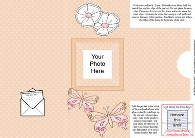 Add a Photo Fluttery Butterflies with Easy Fold Frame