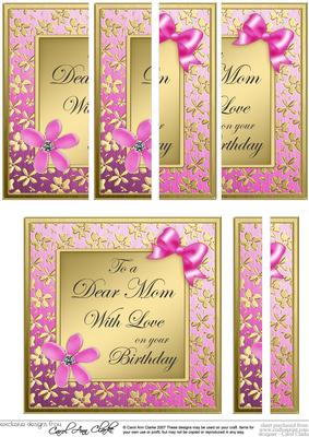 Floral Elegance Birthday Mom Side Stacker Topper