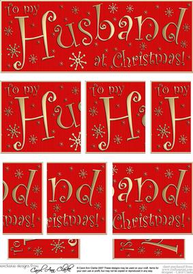 To My Husband Christmas Dl Side Stacker Topper