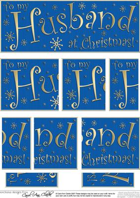 To My Husband Christmas Dl Side Stacker Topper