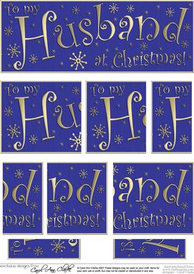 To My Husband Christmas Dl Side Stacker Topper