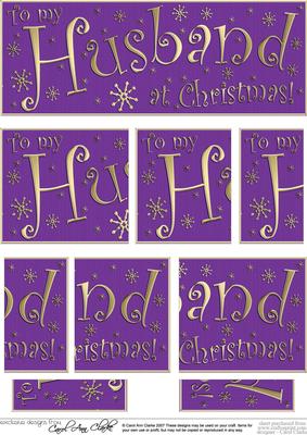To My Husband Christmas Dl Side Stacker Topper